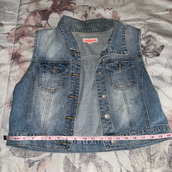 Dollhouse Adult Size Jean Jacket Vest - Picture 4 of 6